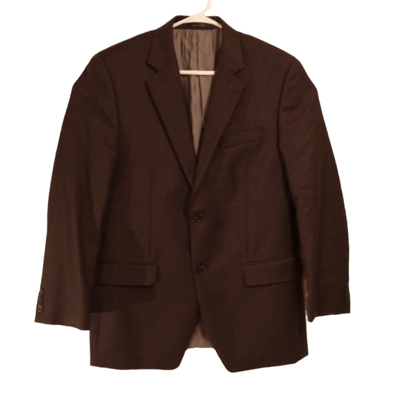 Michael kors MK 100% wool sport coat blazer mens size 40R dark gray 2 button - Picture 1 of 12